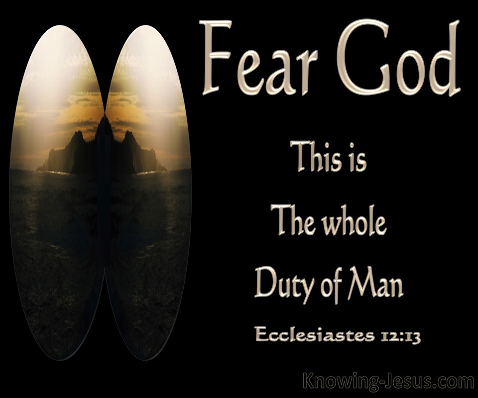 Ecclesiastes 12:13 Fear God And Keep His Commandments (black)